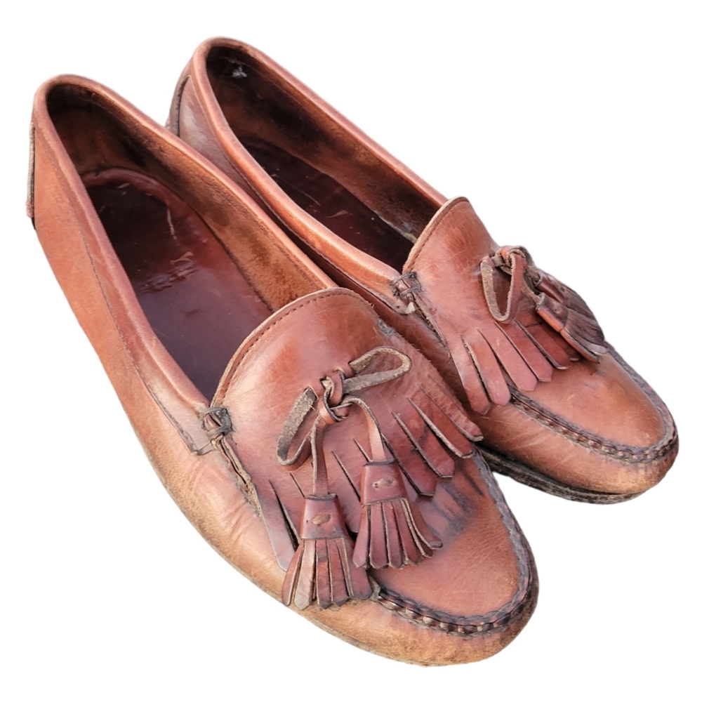Polo Ralph Lauren Tan Leather Tassel Loafers